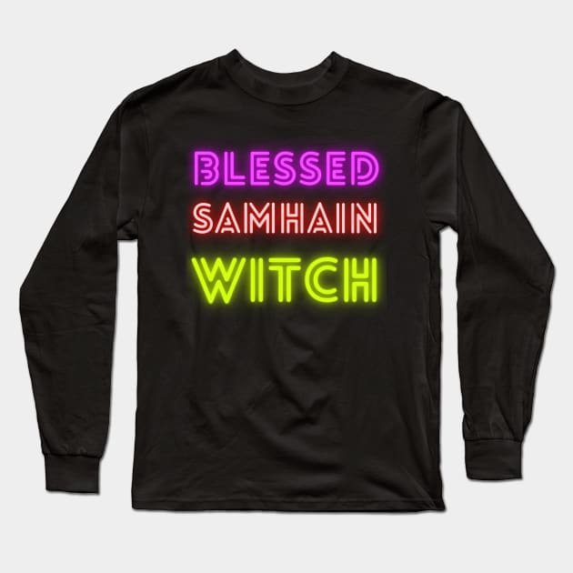 Blessed Samhain Witch Long Sleeve T-Shirt by Kayllisti